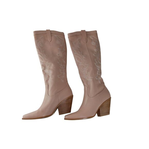 Billini Women's Charley Rose  Beige Clay Knee-High Cowboy Boots size 8 - Picture 3 of 10